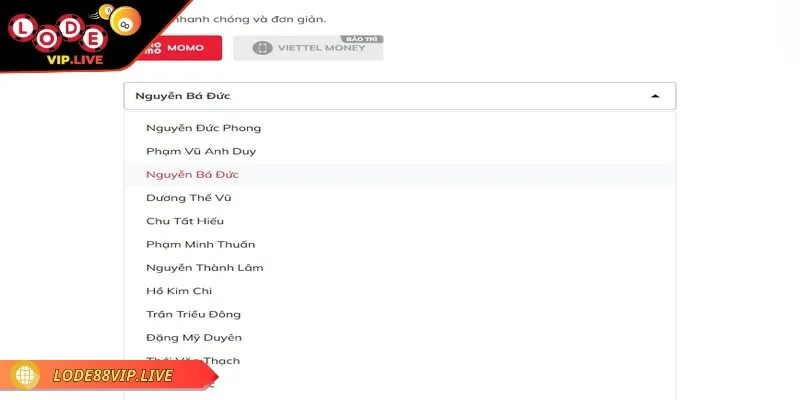 Nạp tiền Lode88 để hòa mình vào không khí cá cược sôi động 3 Phải lấy thông tin mới nhất để tiến hành chuyển tiền